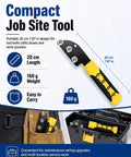 Top Rated Manual Wire Straightener Tool Three Roller Stainless Steel Cable Bending Device Efficient Control For Electricians Guide Bent Electrical Wire Into Consistent Path For Panel Work Junction Box Installation And Wall Routing Projects, compact 20 cm tool with black and yellow handle.