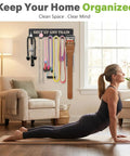 Built Like A Tank Wall Mounted Workout Gear Organizer Rack With Eight Heavy Duty Hooks for home gym on wall.