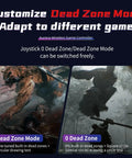 Comparison of Dead Zone and 0 Dead Zone modes for Aurora II 2.4G Wireless Bluetooth Controller for PC Android Switch iOS Switch 2 Steam Deck