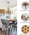 Rustic 6 Light Chandelier With Antique Bronze Finish That Rocks French Country Vintage Pendant Light Fixture For Island Kitchen