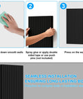 Super Thick High Density Black Acoustic Foam Panels Four Pack Sound Deadening Wall Tiles For Recording Studio And Home Office Quiet Vibes Dope Setup installation steps