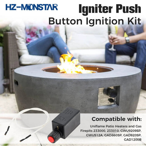 Push Button Ignition Kit With 20 Inch Wire For Gas Fire Pits Grills And Patio Heaters next to modern fire pit