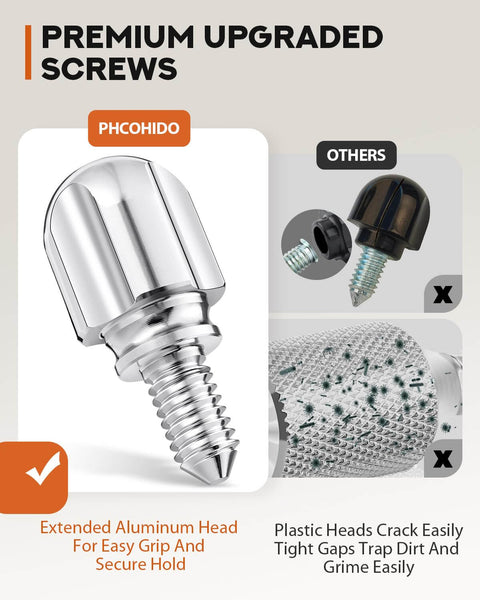 1.65 Inch Attachment Knob Thumb Screws for Kitchen Mixers Chrome Finish 6061 Aluminum Upgrade Replacement Parts