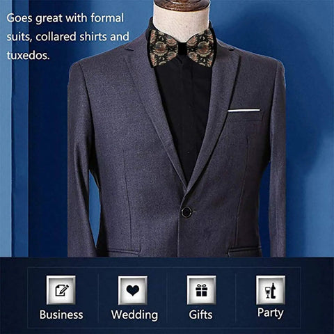 Luxury Satin Bow Tie For Gentlemen Pre Tied Adjustable For Business Office Graduation Gift Accessory With Patriotic Faith Freedom