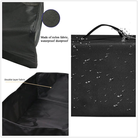 Dustproof Coffee Maker Cover For Everyday Kitchen Use Fits Keurig K-Supreme K-Compact Gevi GECME403LA-U Mr. Coffee EM5000 And More Classic Black, 600D nylon fabric, waterproof, close-up view.