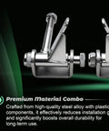 Heavy Duty Go Kart Steering Spindle Bracket Set With Four And A Half Inch Axle And Five Eighth Inch Shaft, Steel Alloy