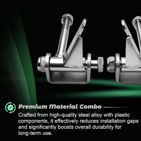 Heavy Duty Go Kart Steering Spindle Bracket Set With Four And A Half Inch Axle And Five Eighth Inch Shaft, Steel Alloy