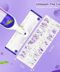 32 Count Disposable Power Mop Refills For Swiffer Power Mop, Deep Cleaning Pads With Built In Scrubbing Strips For Quick, Mess Free Sweep And Streak Free Shine. Purple mop refills with microfiber strips and 15.35 x 5.5 in size.