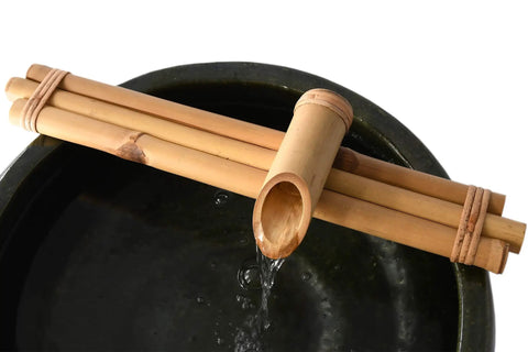 18 Inch Bamboo Fountain Kit With Three Arm Spout And Quiet Pump For Indoor And Outdoor Bowl Fountains Large Water Feature