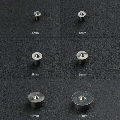 Six Piece Pro Grade Stainless Steel Dowel Tenon Center Set For Precise Drill Alignment And Panel Positioning In Furniture Making Includes Log Pin Transfer Plugs Kit For Accurate Woodworking, 4mm-12mm