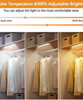 Two Pack Under Cabinet Lights With 60 LED Dimmable Motion Sensor USB Rechargeable Magnetic Mount 3 Color Modes