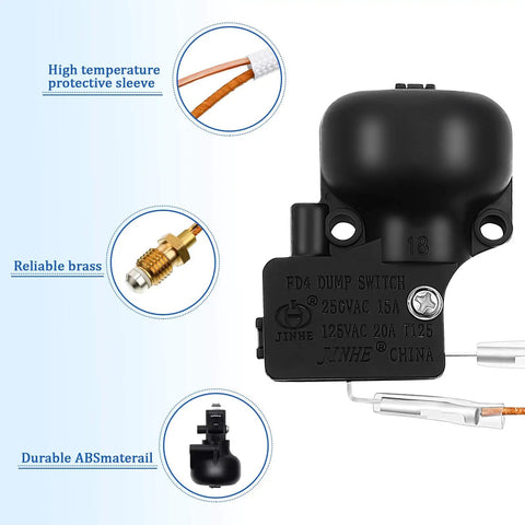 Patio Heater Replacement Parts Kit With Thermocouple And FD4 Dump Switch Safety Sensor for Propane Gas Tower Heaters