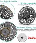 Heavy Duty 5.5 Inch Shower Drain Hair Catcher 2 Pack Premium Strainer with metal embedding process for secure drainage.