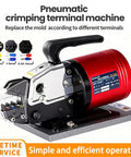 Get This Pro Hydraulic Crimper And Pneumatic Electric Terminal Crimping Machine With Interchangeable Dies For Connector Lug Ferrules As A Sweet Professional Tool Kit Featuring High Efficiency Brushless Motor Smooth Operation And Long Lasting, red terminal crimper with interchangeable dies
