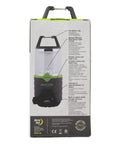 Box of Rechargeable Lantern 314 Lumens With Fast USB Charge In 3 Hours, detailing features and specifications.