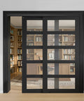 Bypass Sliding Door Hardware Kit With 6 Ft Aluminum Dual Track System For Closet Doors 36 In Wide from One Inch Thick