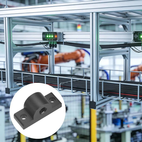 Six Pack M8 T Slot Leg Connectors Aluminum Corner Brackets For Profile Extrusion displayed in industrial setting
