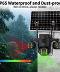 Triple Lens Outdoor Wireless Security Camera Bringing Serious Eyes On Your Property Smooth PTZ Tracking And Bright Color Night Vision keeping watch in rain