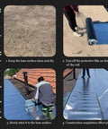 Demonstration of Built Different Roof Underlayment Roll With Ice And Water Shield installation steps on a roof surface.