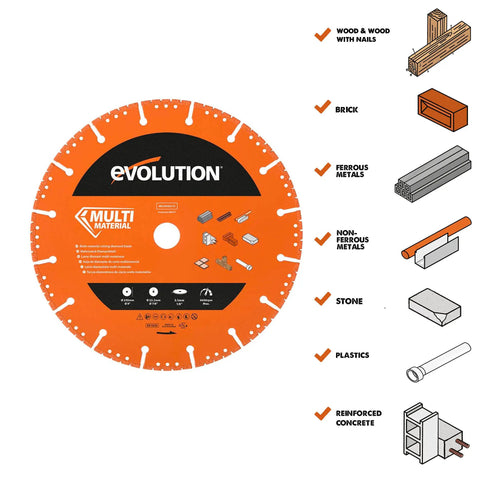 9 Inch Diamond Blade For Multi Material Cutting With Segmented Edge Seven Eighths Inch Bore All Purpose Metal Concrete And Tile Saw Blade For Ferrous And Nonferrous Metals Bricks Plastics And More 30x Longer Life