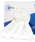 Ultra-Absorbent Microfiber Rags In A Box, 50 Count, 10 By 12 Inches Reusable Wipes displayed with packaging