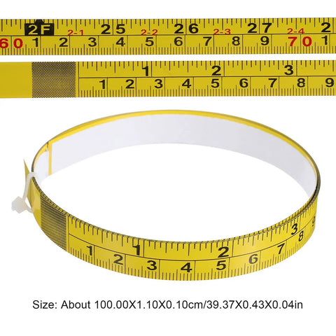 Top Shelf Adhesive Measuring Tape Kit For Woodworking Sweet Sticky Metal Ruler Premium Carbon Steel Tape Measure Peel And Stick Tool compatible with router table.