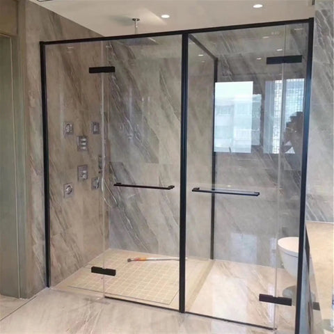 Bathroom with Cabinet Hinges With Soft Close For Glass Doors, Slick 180 Degree Stainless Steel Shower Enclosure Clips