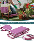 Fold Away Garden Kneeler And Seat With Tool Pouch 2 In 1 Stool for easy kneeling or sitting, lightweight, foldable for outdoor care