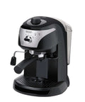 Pro Grade 15 Bar Pump Driven Espresso Maker With Stainless Steel Boiler And Swivel Jet Frother For Creamy Drinks. Side view.