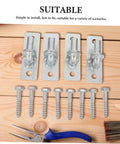 Tough As Nails Four Pack Wall Mount Fence Hinge Kit For Barn Doors And Outdoor Gate Posts Featuring Genuine Galvanized Steel Build with screws.