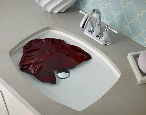 Bathroom sink with Pfister Compatible Polished Chrome Drain Stopper For Push And Seal Drain Assembly 972098A