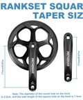 48T Mountain Bike Crankset With 170mm Arm 130BCD Square Taper Cranks For Single Speed And E Bikes Tough As Nails Aluminum Build