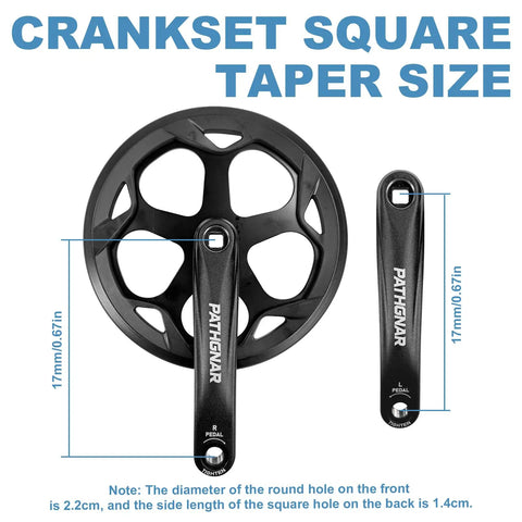 48T Mountain Bike Crankset With 170mm Arm 130BCD Square Taper Cranks For Single Speed And E Bikes Tough As Nails Aluminum Build