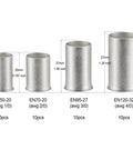 40 Piece Tin Plated Copper Wire Ferrules For One Aught To Four Aught Gauge Cables Non Insulated Crimp Terminals Assortment Kit With Fray Resistant Ends Durable Copper Construction Includes Ten Each Gauge