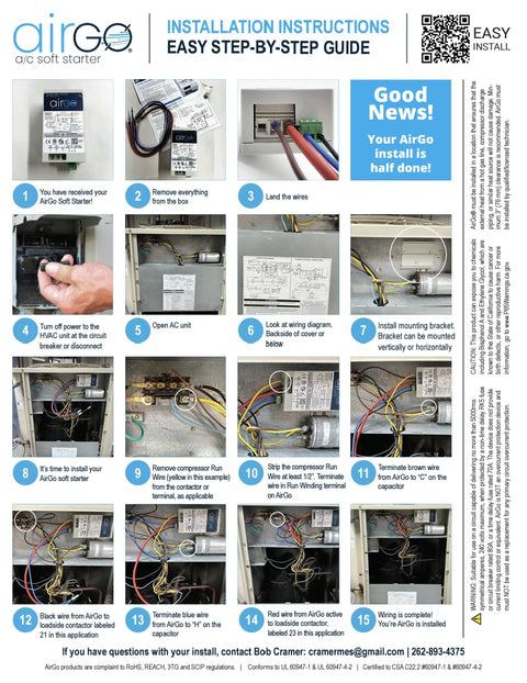 Step-by-step guide for installing Soft Starter Kit For Air Conditioners And Heat Pumps Reduces Startup Surge Protects Reversing Motors And Makes DIY Install A Breeze With Plug And Play Setup Generator Stored Energy And Solar Compatible 16-32A Kit