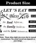 Kitchen Wall Decals Lets Eat Dining Room Wall Stickers With Bless The Food Before Us Size Chart Outline
