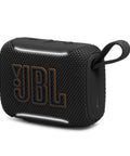 Palm Sized Ultra Portable Waterproof And Drop Proof Bluetooth Speaker With Deep Bass, Ambient Edge Lighting shown from side