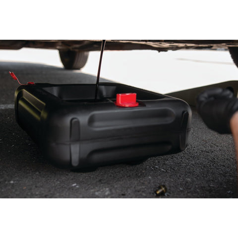 10-Quart Oil Drain Container With Deep Drain Well, Integrated Handle, And Sealing Rubber Gaskets under car collecting oil leak