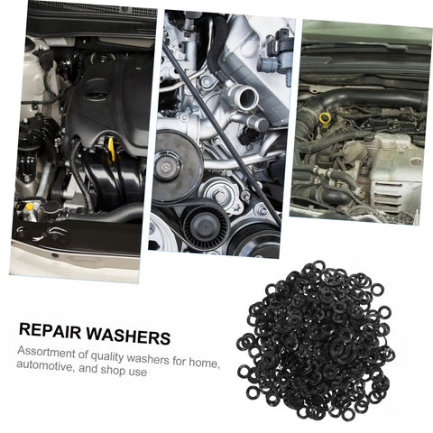 Wave Washer Gasket Assortment Kit With 500 Pieces Of Spring Steel Elastic Washers For Screws And Bolts In Electrical Connections And Automotive Applications DIY Ready For Pro Builds, black washers for auto engine repairs