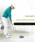 Person using Speed Boost Swing Lie Board For Realistic Golf Swing Training Textured Surface For Indoor Outdoor Practice Game