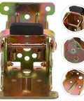 Close-up of Foldable Small Hinges for Exterior Doors and Folding Shelves Four Pack Self Locking Iron Door Springs