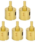 Check Out This Hella Cool 5 Piece 42mm Gemstone Hole Saw Kit With Golden Drill Cutters For Marble Glass And Ceramics To Make Precise Cuts Like A Pro. Five 42mm gold hole saw bits