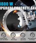 8800W Wet Masonry Ring Saw With Anti Vib Cushion Grip And Water Cooling For Dust Free Concrete Granite Marble Cutting Includes dual 23 inch diamond blades.