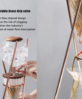 Premium Smooth Cold Brew Drip Tower With Sturdy Stainless Steel Stand Adjustable Flow Controller iced coffee maker with brass drip valve