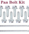 Heavy Duty Oil Pan Bolt Kit For Chevy Gm Ls Series Engines Ls1 Ls3 Lq4 L92 showing bolts and washers for secure installation.