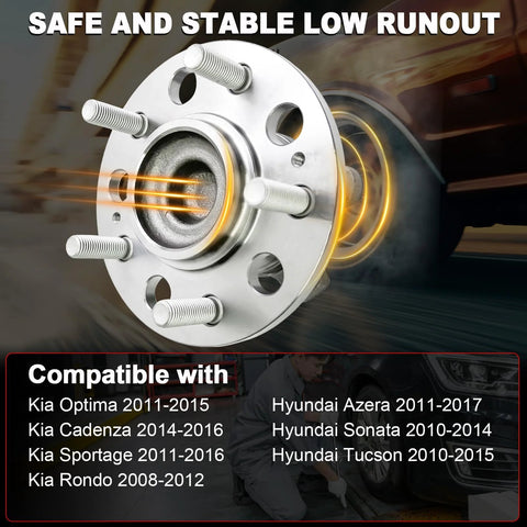 Product image of Pair Rear Wheel Bearing Hub Assembly Direct Fit For Optima 2011 2015 Cadenza 2011 2016 Sportage 2011 2016 Rondo