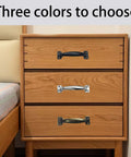 Drawer with Six Inch Black Metal Barn Door Pulls Set Of Four Vintage Rustic Cabinet Handles With Ergonomic Curved Design