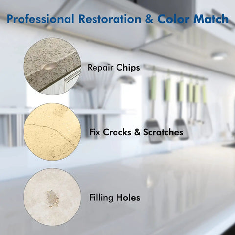 Marble Granite Repair Kit Pro Grade Color Match DIY Epoxy Resin Tint For Marble Granite Quartz And Corian Countertops Tiles Uses