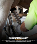 4 Silicone Teat Cups Cow Milking Cluster With Stainless Steel Shell And Milk Claw Assembly for Dairy Cattle in use