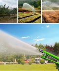 2-Inch Impulse Impact Sprinkler For Farm Irrigation, 360 Degree Rotating Sprayer With Replacement Nozzle Set in action